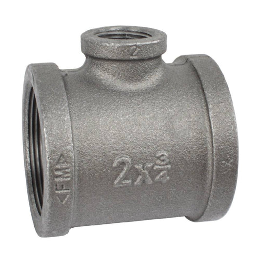 HYDRO MSATER NPT Thread Black Fittings Reducing Tee Iron Pipe Malleable Fittings - watertech plumbing supply