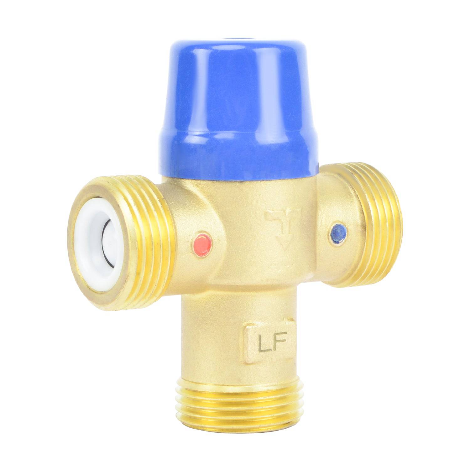 HYDRO MASTER Thermostatic Mixing Valve, Lead Free Brass Construction, Temperature Control, 3/4 Inch Sweat - watertech plumbing supply