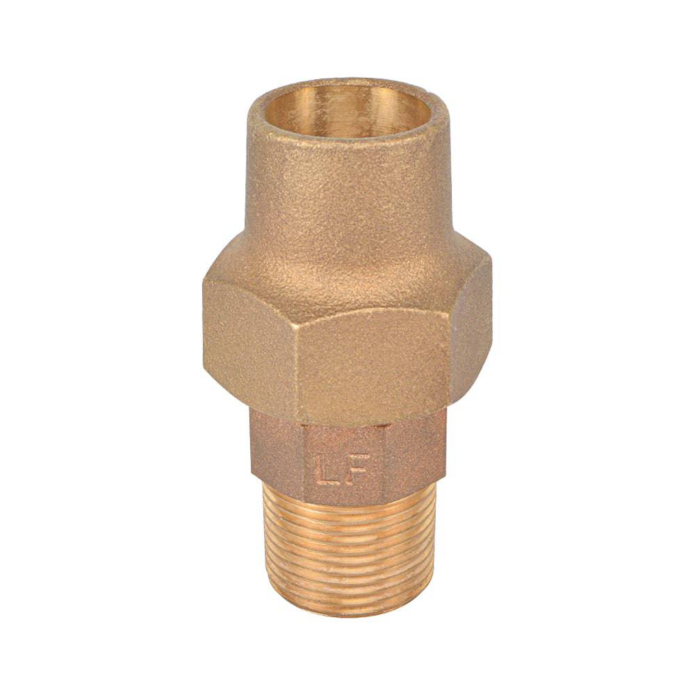 Lead Free Bronze 1" - 2" M.I.P. Coupling Flare Fittings - watertech plumbing supply