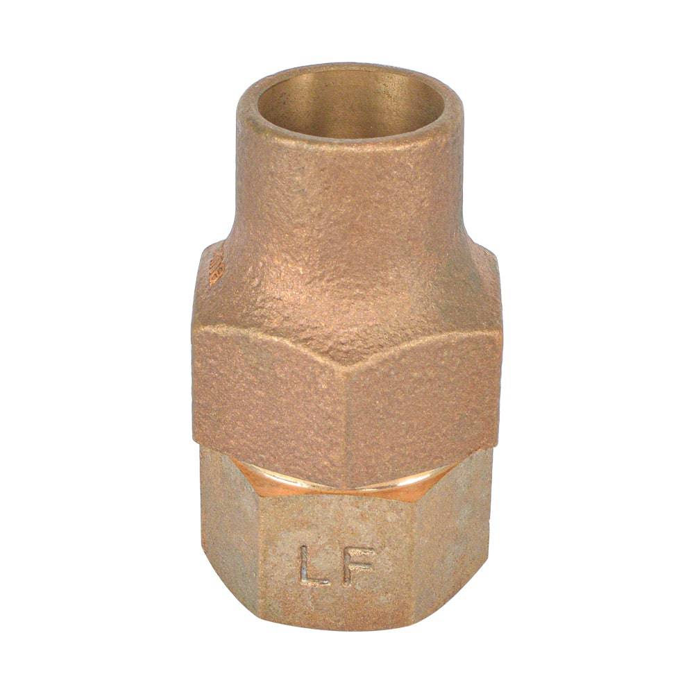 1" - 2" Lead Free Bronze F.I.P. Coupling Flare Fittings - watertech plumbing supply
