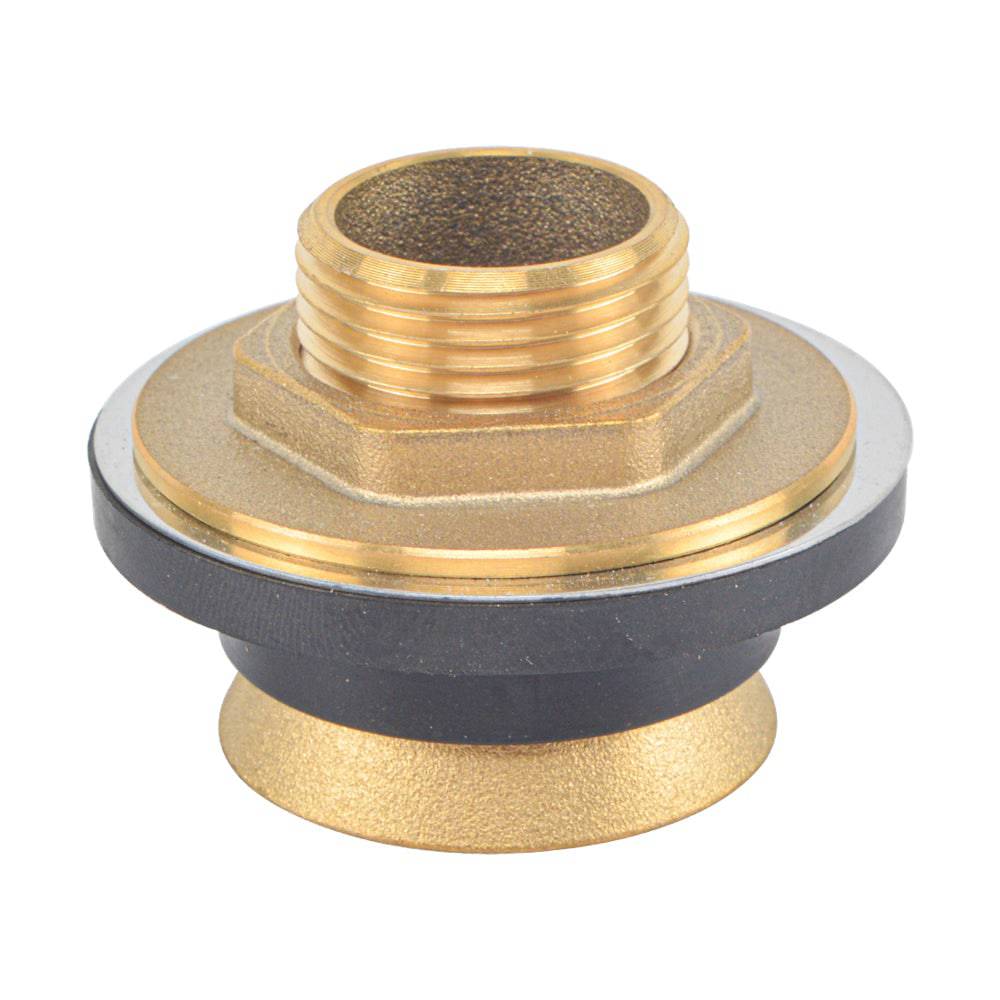 HYDRO MASTER Brass Closet Spud, Brass Urinal Spud, 1-1/2 Inch x 1-1/2