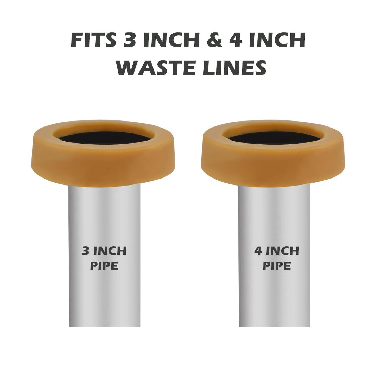 HYDRO MASTER Extra Thick Toilet Wax Ring Kit with Flange and Bolts, Fits 3-inch or 4-inch Waste Lines - watertech plumbing supply