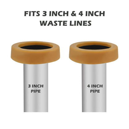 HYDRO MASTER Extra Thick Toilet Wax Ring Kit with Flange and Bolts, Fits 3-inch or 4-inch Waste Lines - watertech plumbing supply