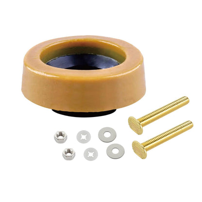 HYDRO MASTER Extra Thick Toilet Wax Ring Kit with Flange and Bolts, Fits 3-inch or 4-inch Waste Lines - watertech plumbing supply
