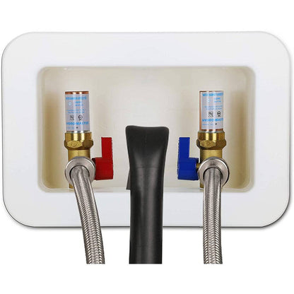 Hydro Master Washing Machine Outlet Box, Washing Stop Valves with Water Hammer Arrestor - watertech plumbing supply