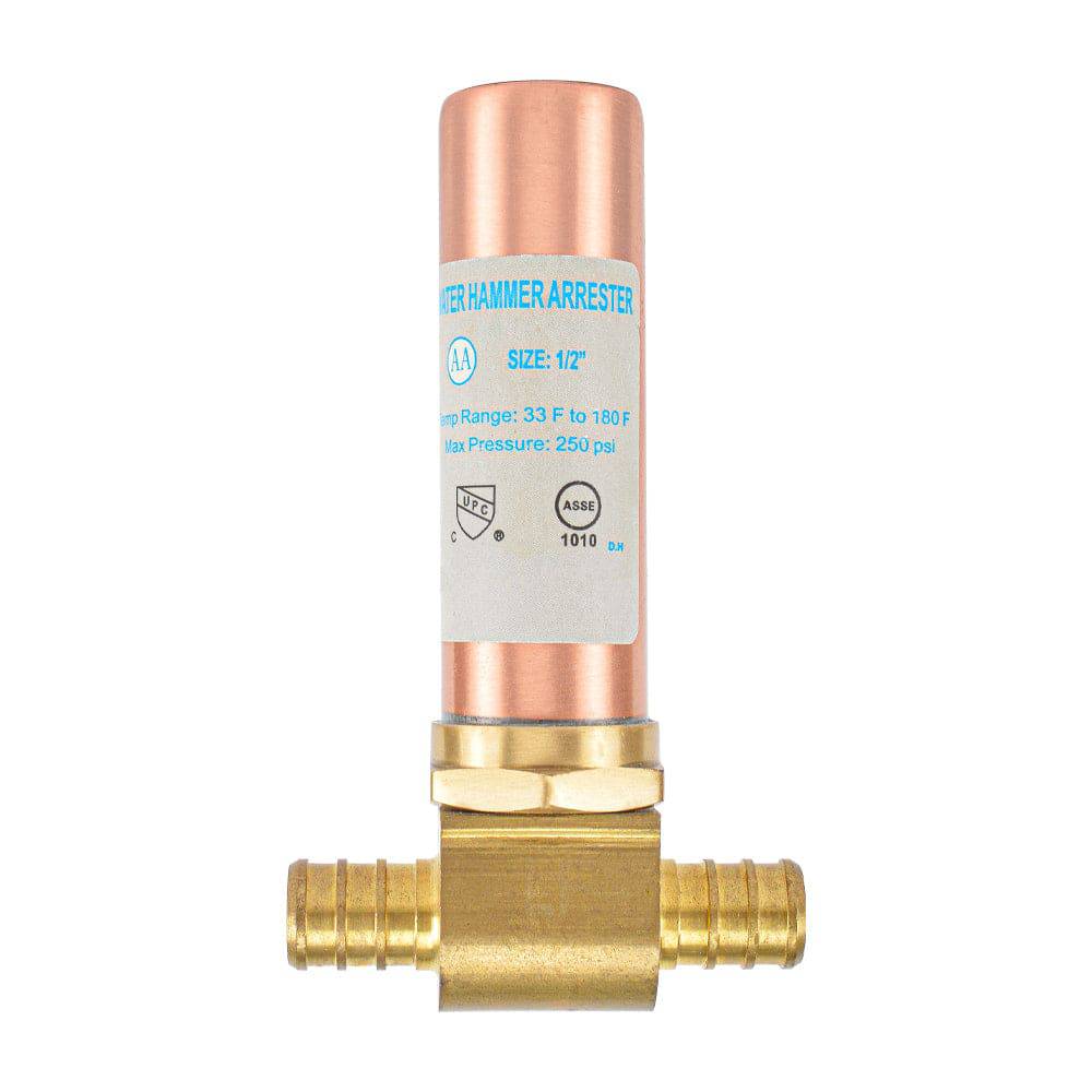 HYDRO MASTER Lead Free Brass Tee Water Hammer Arrestors with Stainless Steel Tube - watertech plumbing supply