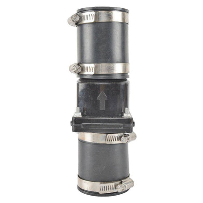 Hydro Master 2 inch Plastic Sump Pump Check Valve with Stainless Steel Clamps - watertech plumbing supply