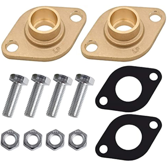 HYDRO MASTER Solid Brass Flange Kit with Gaskets, Sweat, For Radiant Heating Systems