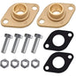 HYDRO MASTER Solid Brass Flange Kit with Gaskets, Sweat, For Radiant Heating Systems
