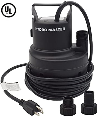 HYDRO MASTER Tankless Water Heater Flush kit,Includes 1/6HP Pump, 3.2 Gallon Pail With Screw Top Lid, Two 3/4-inch GHT x 6 FT Color Coded Rubber Hoses.