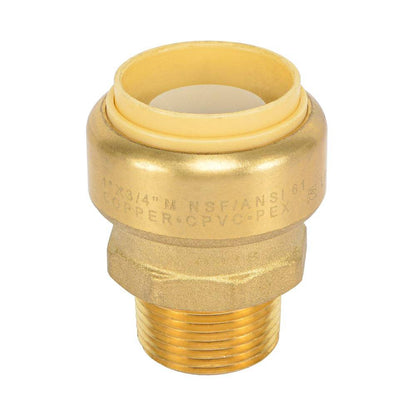 Push-Fit Adapter Brass Fitting (Push Fit x MPT) - watertech plumbing supply