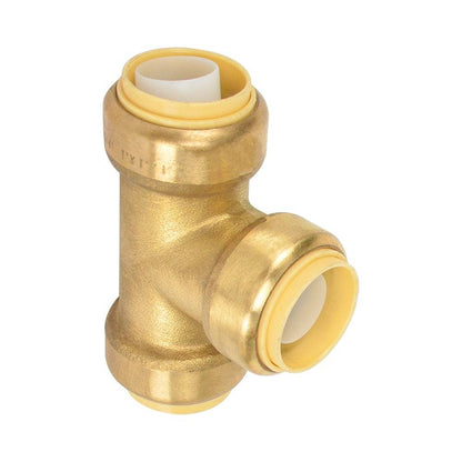 Push Fit Tee Brass Fitting - watertech plumbing supply