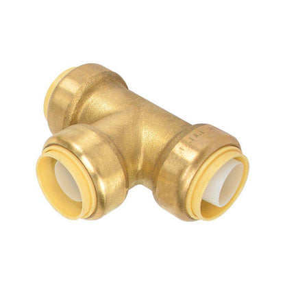 Push Fit Tee Brass Fitting - watertech plumbing supply