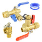 HYDRO MASTER Tankless Water Heater Valve Kit, Lead-Free Brass, NPT Thread x Sweat Connection - watertech plumbing supply