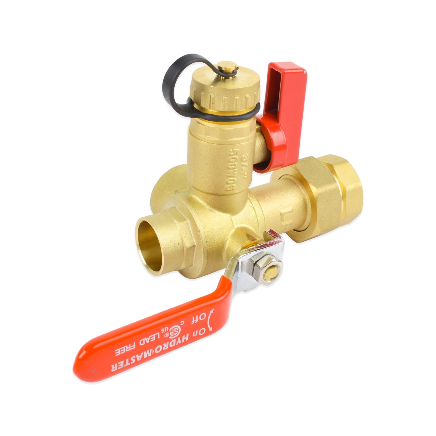 HYDRO MASTER Tankless Water Heater Valve Kit, Lead-Free Brass, NPT Thread x Sweat Connection - watertech plumbing supply