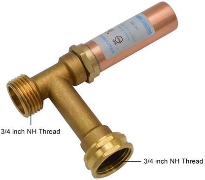 HYDRO MASTER 0611001 Tee Water Hammer Arrestors, 3/4 in. FHT x 3/4" in. MHT