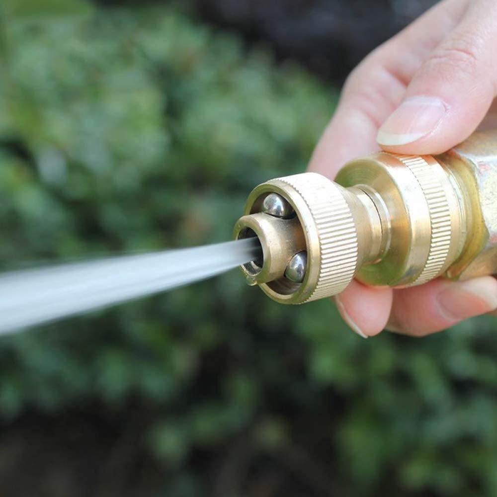 HYDRO MASTER Big Shot Brass Super Nozzle, Solid Brass, Adjustable Twist Pressure Sprayer