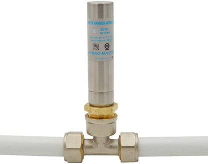 HYDRO MASTER Water Hammer Arrestor,Lead Free brass, 1/2"MNPT