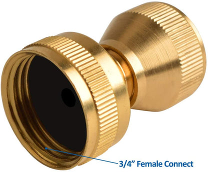 HYDRO MASTER Big Shot Brass Super Nozzle, Solid Brass, Adjustable Twist Pressure Sprayer