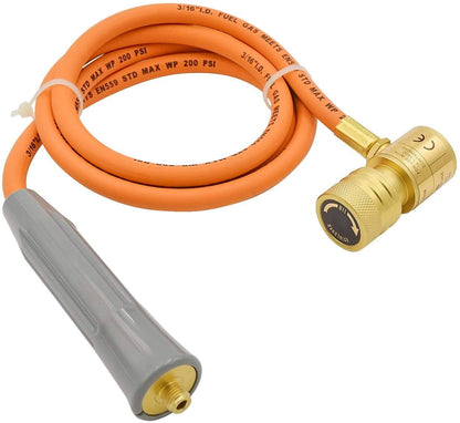 HYDRO MASTER 0280101 Self-Lighting Hand Welding Torch with 60 Inch Hose, connection suitable for Propane MAPP Propane and LPG Gas - watertech plumbing supply