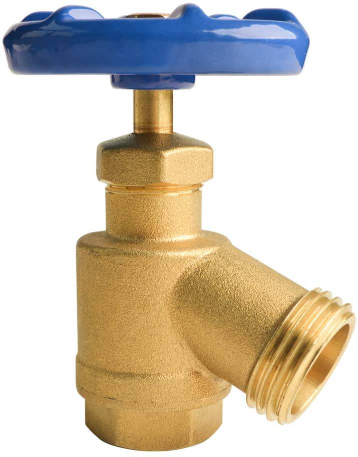 HYDRO MASTER Brass Garden Valve Bent Nose,1/2" FNPT x 3/4" MNH,Fit Most Garden Hoses - watertech plumbing supply