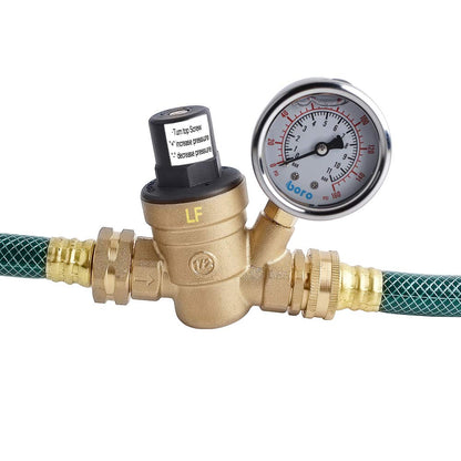 HYDRO MASTER Dual Scale 2" Stainless Steel Case Regulator Gauge with Liquid Filled,1/4" NPT Bottom Connection