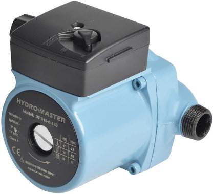 HYDRO MASTER 3/4" NPT Hot Water Circulator Pump with 3-Speed Control for Water Heater System (US standard Plug Included)