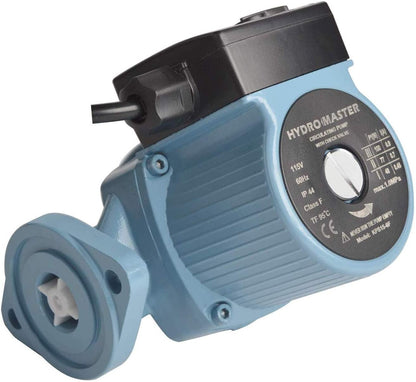 HYDRO MASTER 3/4" NPT Hot Water Circulator Pump with 3-Speed Control for Water Heater System (US standard Plug Included) and Full Size rubber gaskets.