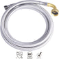 Hydro Master 72 inches Braided Stainless Steel Dishwasher Connector with Elbow, 3/8" Comp x 3/8" Comp, Lead Free