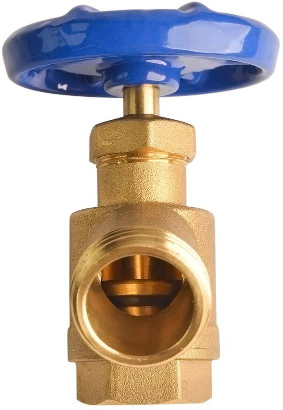 HYDRO MASTER Brass Garden Valve Bent Nose,1/2" FNPT x 3/4" MNH,Fit Most Garden Hoses - watertech plumbing supply