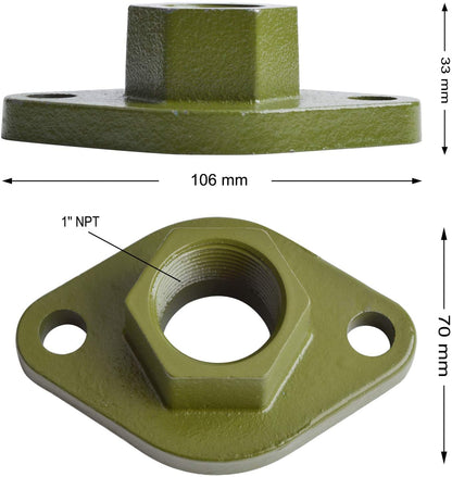 HYDRO MASTER Universal Cast Iron Flange for Circulator Pump (pair) - watertech plumbing supply