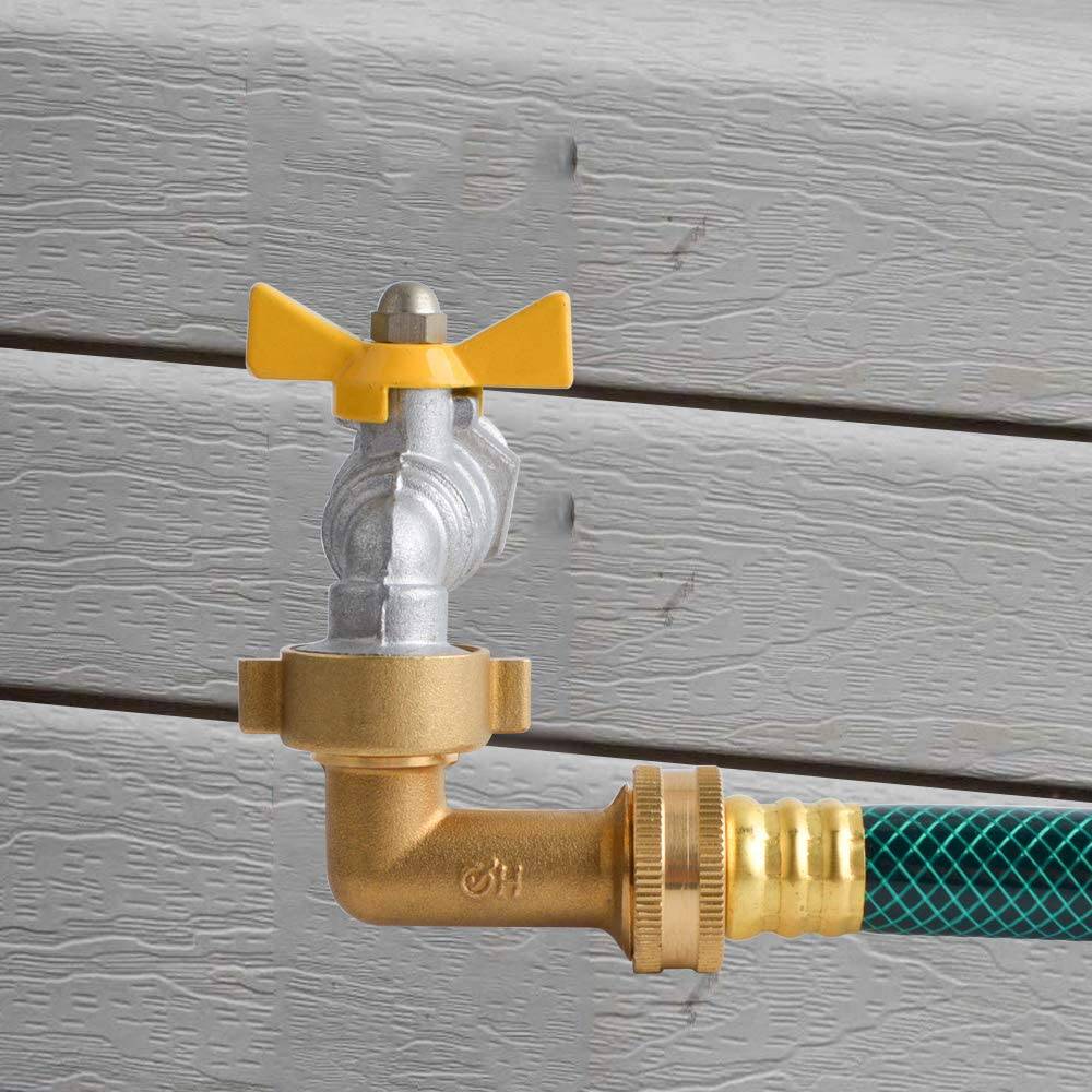 HYDRO MASTER 90 Degree Garden Hose Elbow with Lead Free Brass 3/4" FHT x 3/4" MHT - watertech plumbing supply