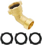 HYDRO MASTER 45 Degree Hose Elbow Garden Hose Connector Quick Swivel Connect Adapter, Solid Brass - watertech plumbing supply